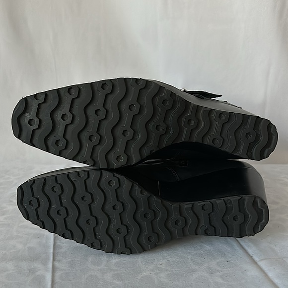 Harley-Davidson Sexy Black Leather Wedge Heel Moto Boots Shoes **Size 8**🔥🔥 - Picture 7 of 10